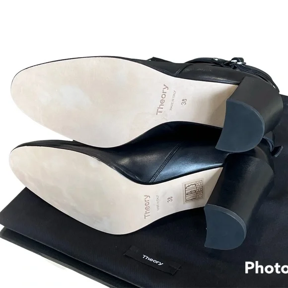 THEORY**DEMEURA NAPPA Black Strapped Bootie**US 8,9,10,11***$520 - Picture 11 of 12